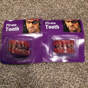 Pirate Teeth, Plastic, Halloween, Scary, Costume, Horror, 2 packages